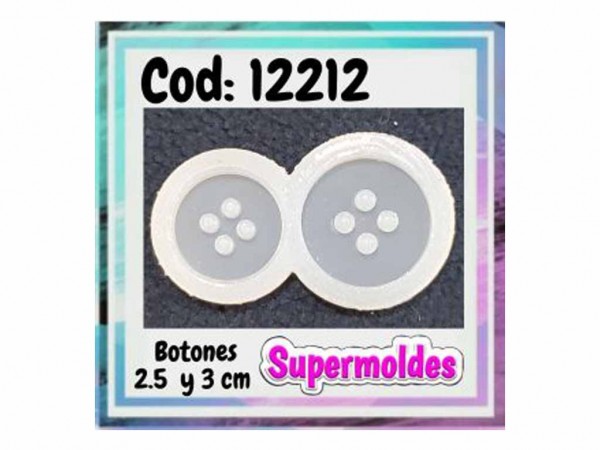 MOLDES RESINA BOTONES 2,5/3cm - SUPERMOLDES
