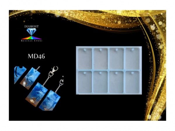 MOLDES PARA RESINA MD46/TAGS RECTANGULAR - RESINA DIAMONT