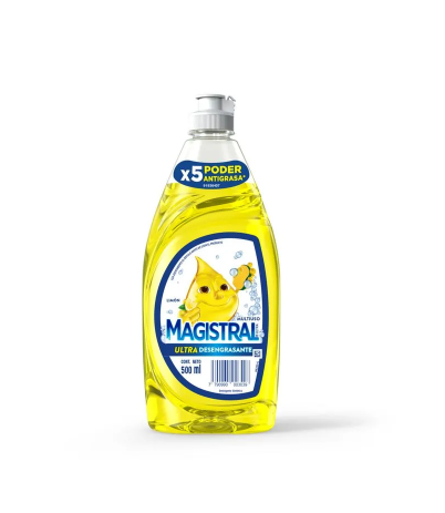 DETERGENTE MAGISTRAL ULTRA LIMON 500cc - LIMPIEZA Y QUIMICOS CIDER