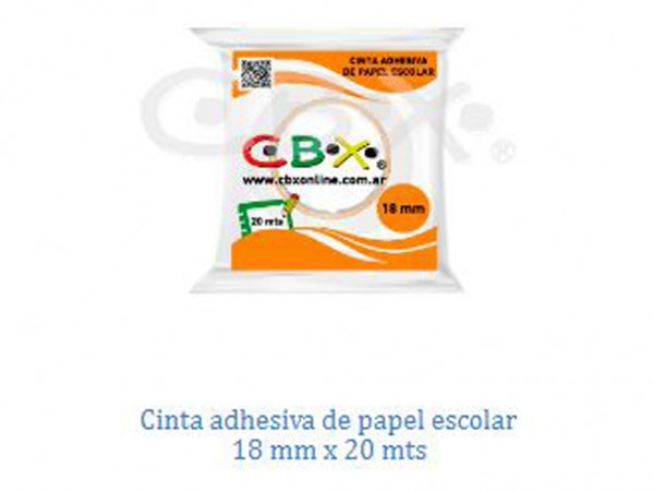 CINTAS ENMASCARAR 18mmx20m ESCOLAR CBX - CBX