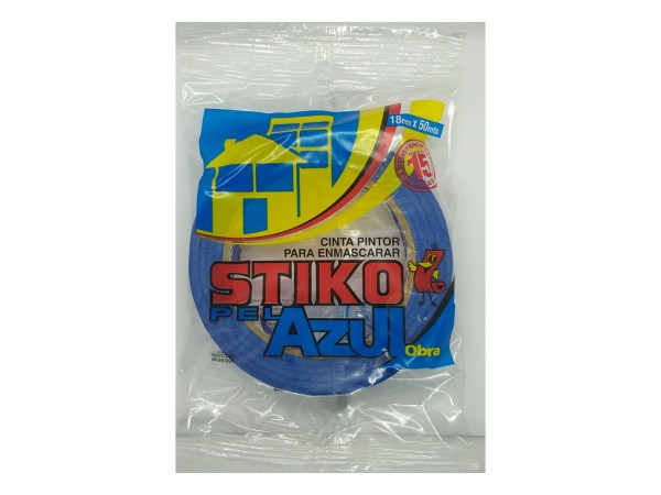 CINTAS ENMASCARAR PEL AZUL 18mm x50 STIK - STIKO