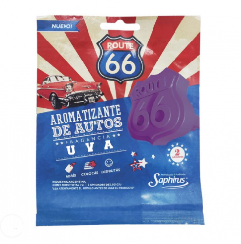 AROMATIZANTE AUTO "ROUTE 66" UVA - LIMPIEZA Y QUIMICOS CIDER