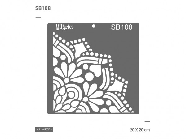 STENCIL MIL ARTES 20x20cm /SN 10x30cm - MIL ARTES
