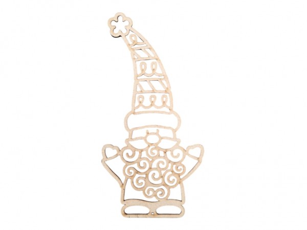 PAPA NOEL ARABESCO PLACA X 9 CM 3 MM - IND DEL ARTE / CORTE LASER
