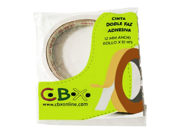 CINTAS DOBLE FAZ CBX 12mm x10mt - CBX