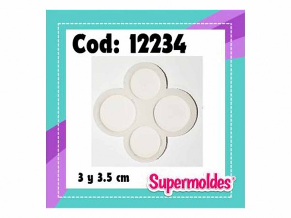 MOLDES RESINA CIRCULOS 2 PARES - SUPERMOLDES