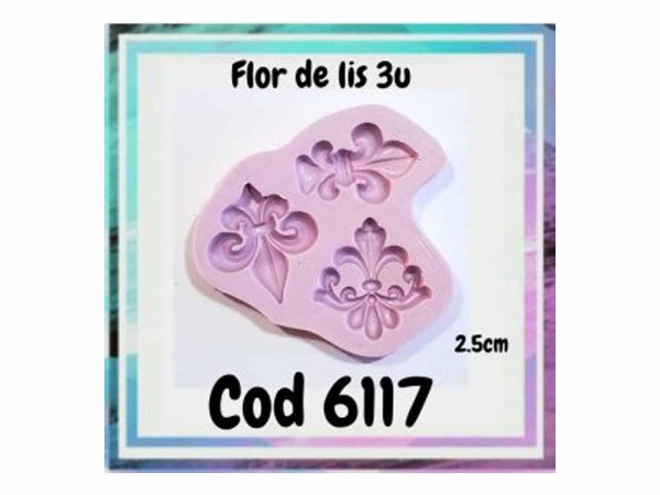 MOLDES RESINA FLOR LIS 3u 3cm - SUPERMOLDES