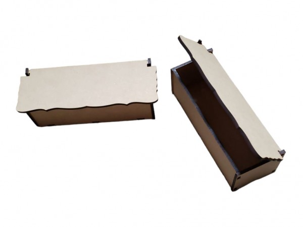 CAJA TAPA REVATIBLE RECT (10x28x9)C/ONDA - IND DEL ARTE / CORTE LASER