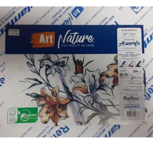 PAPEL MULTI TECNICA 180g 50x70 ART NATUR - PLANTEC