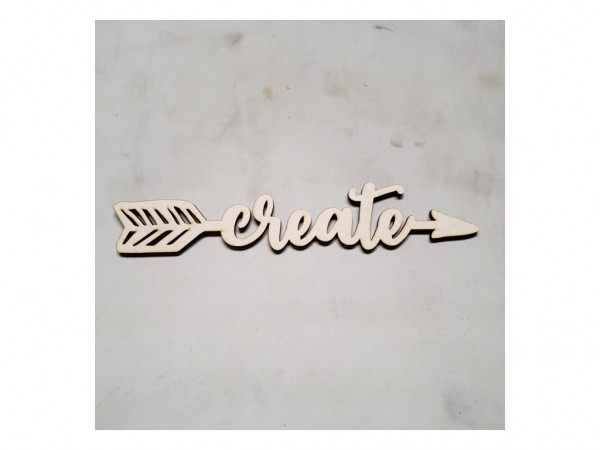 FLECHA CREATE 6x32cm 5mm - IND DEL ARTE / CORTE LASER