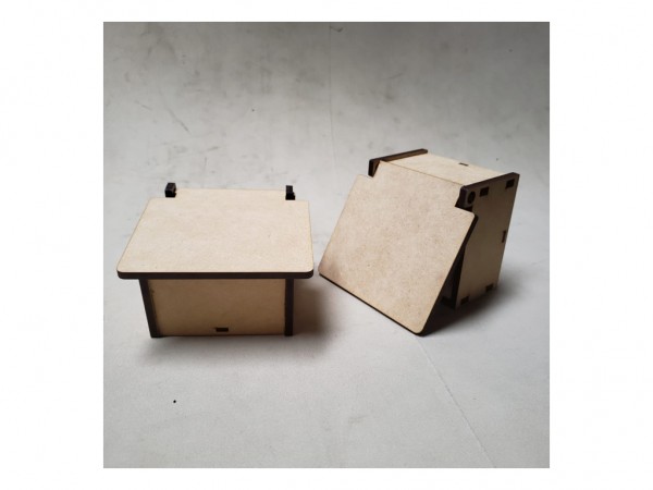 CAJAS CUADRADA (12x12x7) TPA REV LISA - IND DEL ARTE / CORTE LASER