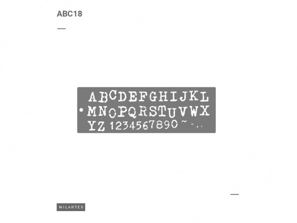 STENCIL MIL ARTES LETRAS ROTAS 2cm - MIL ARTES