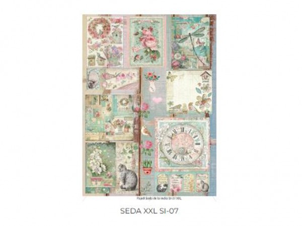 LAMINAS SEDA 50x70cm ESTAMPA F - ESTAMPA FELICCE
