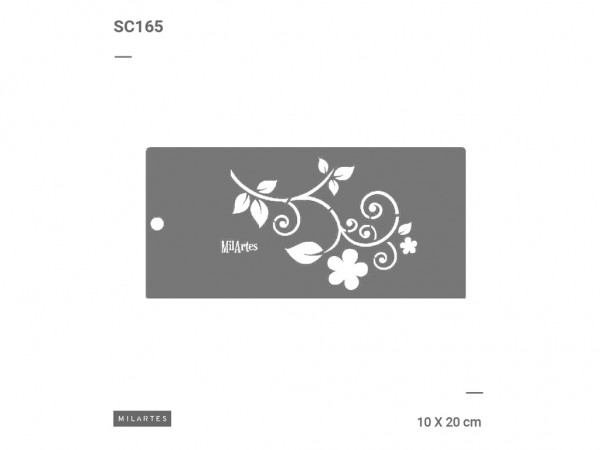 STENCIL MIL ARTES 10x20cm SC (SET 7cmx4) - MIL ARTES