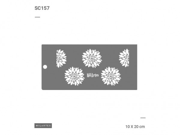 STENCIL MIL ARTES 10x20cm SC (SET 7cmx4) - MIL ARTES