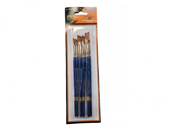 PINCELES SET ANGULARES x6 PELO SINT - VAN ORLEY