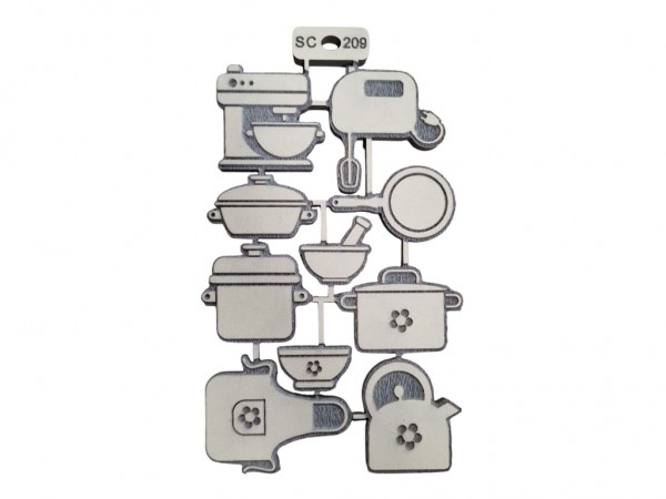 SELLOS SET COCINA 1 X10 UNID (4 A 8 cm) - IND DEL ARTE / CORTE LASER