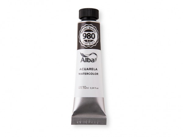 ACUARELA ALBA G2 NEGRO 10ml - ALBA