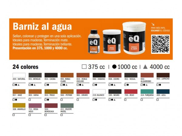 BARNIZ EQ COLOR 375cc - EQ ARTE