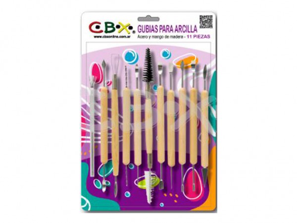HERRAMIENTAS PARA ARCILLA x11 unid CBX - CBX