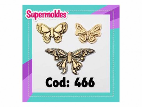 MOLDES SILICONA MARIPOSA 3Un 4/5 Y 6.5cm - SUPERMOLDES