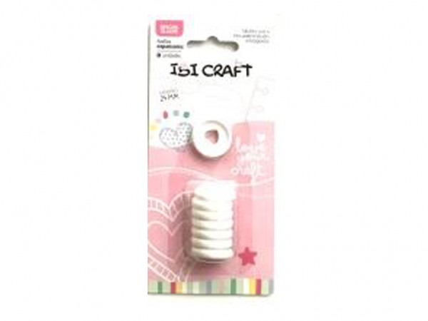 DISCOS EXPANSION 24mm CORAZON x8u BLANCO - IBICO