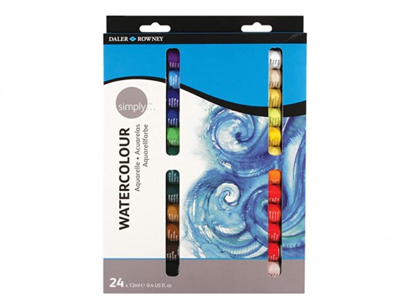 ACUARELAS SIMPLY x12ml SET x24 COLORES - GIOTTO / LYRA / DAS