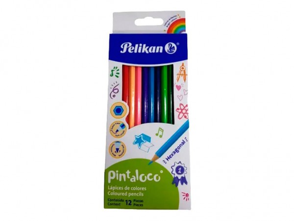 LAPICES COLOR PINTALOCO LARGOS x12 PELIK - PELIKAN