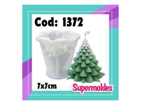 MOLDES SILICONA PINO 7 X 7 CM - SUPERMOLDES