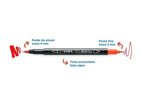MARCADOR AQUA BRUSH DUO AMAR CADM LIM - GIOTTO / LYRA / DAS