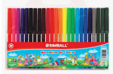 MARCADOR LARGO AL AGUA X 20 - SIMBALL