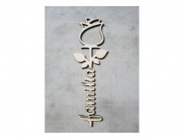 FLOR FAMILIA 4x10cm 3mm - IND DEL ARTE / CORTE LASER