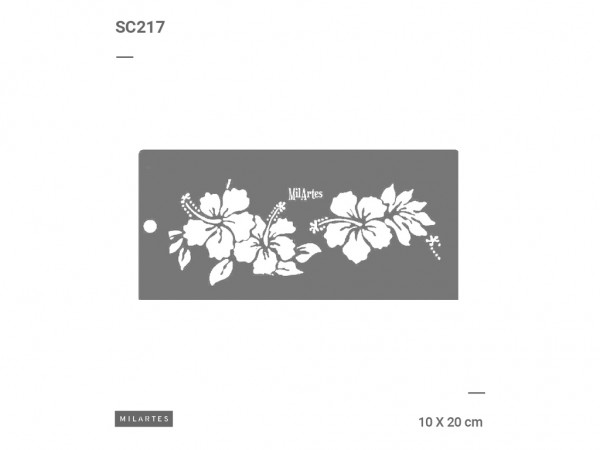 STENCIL MIL ARTES 10x20cm SC (SET 7cmx4) - MIL ARTES