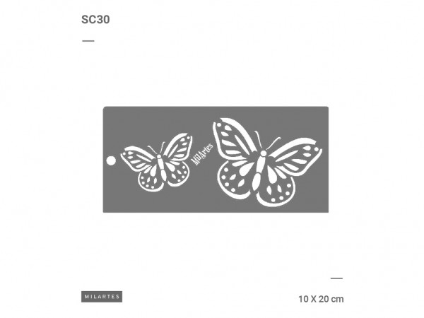 STENCIL MIL ARTES 10x20cm SC (SET 7cmx4) - MIL ARTES