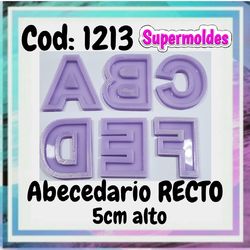 MOLDES RESINA LETRAS RECTAS 5cm c/u - SUPERMOLDES