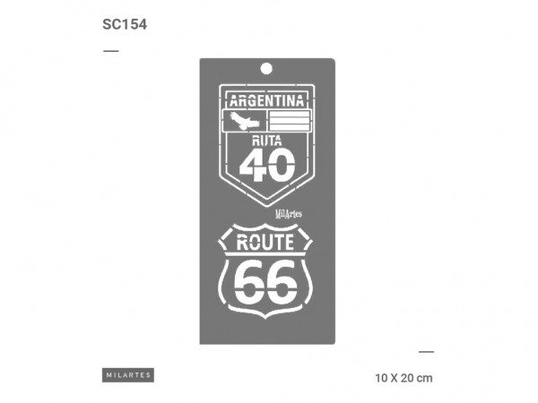 STENCIL MIL ARTES 10x20cm SC (SET 7cmx4) - MIL ARTES