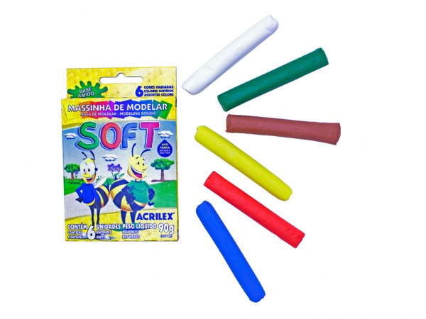 MASAS PARA MODELAR SOFT 6 COLORES X 90GR - ACRILEX