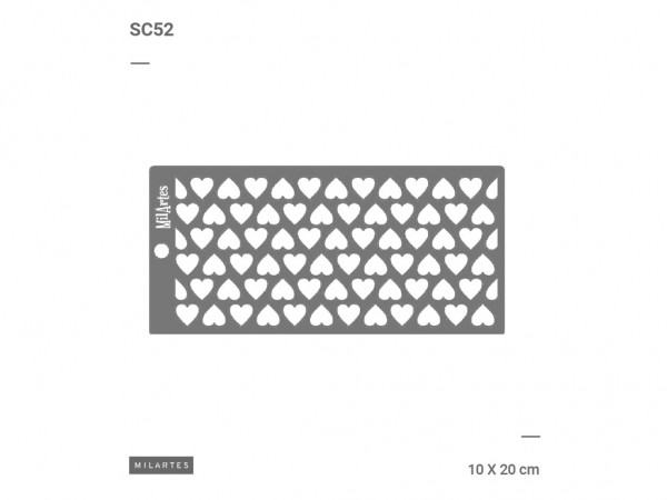 STENCIL MIL ARTES 10x20cm SC (SET 7cmx4) - MIL ARTES