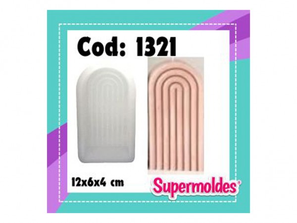MOLDES SILICONA VELA ARCOIRIS 12X6X4 CM - SUPERMOLDES