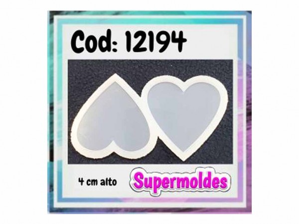 MOLDES RESINA CORAZON 2und 4cm - SUPERMOLDES