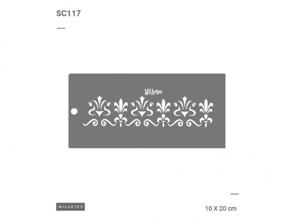 STENCIL MIL ARTES 10x20cm SC (SET 7cmx4) - MIL ARTES