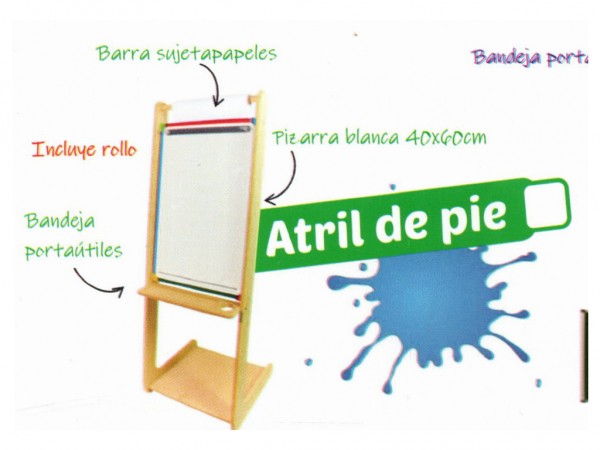 ATRIL INFANTIL DE PIE 40x60cm C/ROTAFOLI - PIZARRAS