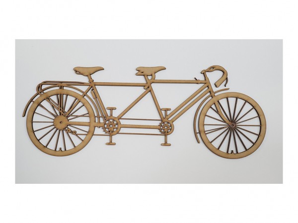 BICICLETA DOBLE (23x60cm) - IND DEL ARTE / CORTE LASER