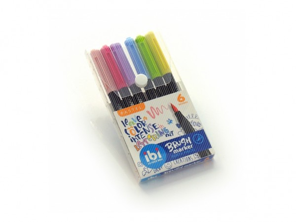 MARCADORES PUNTA PINCEL ESTUCHE x6 - IBICO