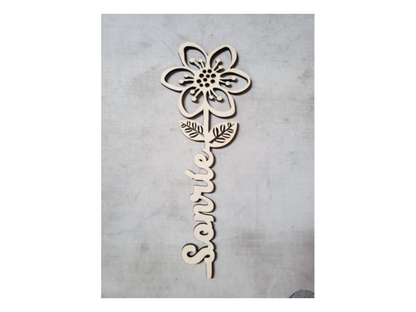FLOR SONRIE 13x33cm 5mm - IND DEL ARTE / CORTE LASER