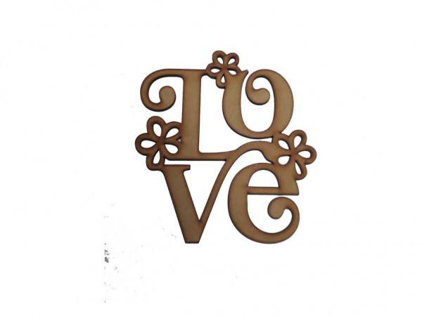 LOVE FLOR (20x22cm) - IND DEL ARTE / CORTE LASER