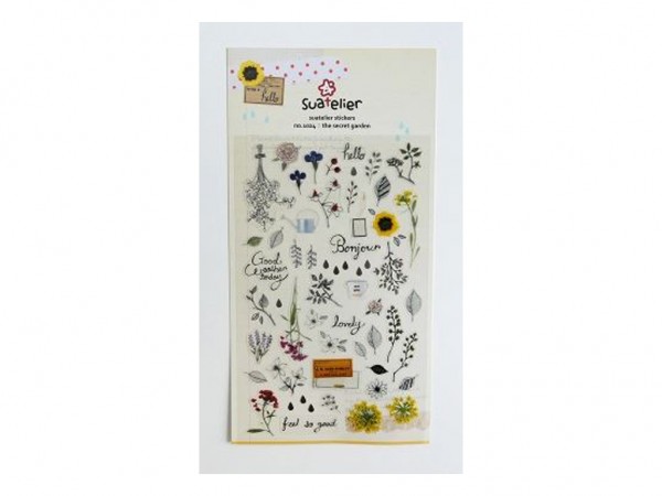STICKER PVC 10x19cm SECRET GRADEN - IBICO