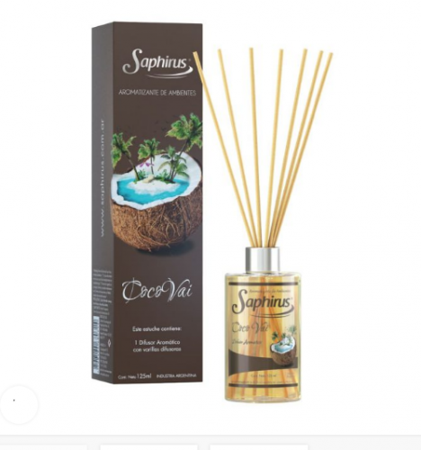 DIFUSORES AROMATICOS COCO VAINILLA 125ml - LIMPIEZA Y QUIMICOS CIDER