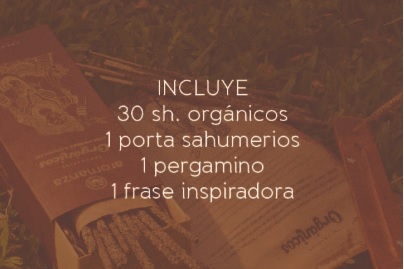 SAHUMERIOS ORGANICOS BOX x30 MAS PORTA - VELAS DE LOS MILAGROS