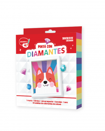 PINTA CON DIAMANTES PERRO - SIMBALL